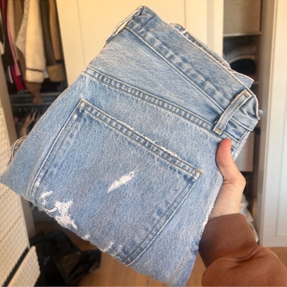 Agolde Light Blue Distressed Women Jeans - Picture 4 of 8